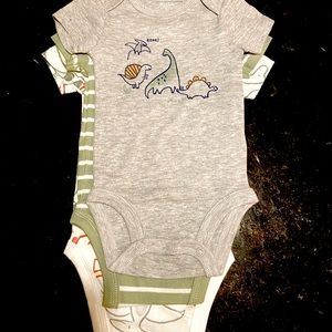 3month Dino onesie set